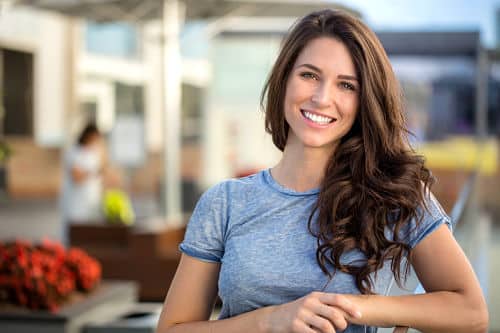 Dental veneers Woman with dental veneers